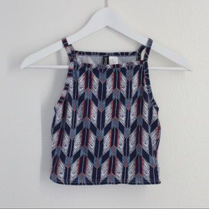 H&M CHEVRON CROP TOP